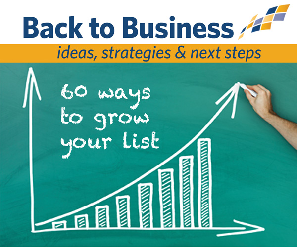 Free Seminar: 60 Ways to Grow Your List: Ideas, Strategies & Next Steps for Customer & Prospect Engagement – June 29th, 2016 – UTSA SBDC San Antonio, TX